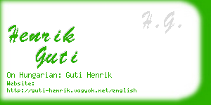 henrik guti business card